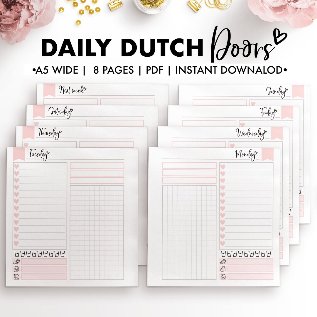 A5 Wide Daily Dutch Doors - Etsy