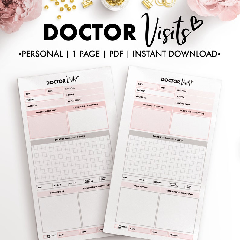 Personal Size Doctor Visits Etsy