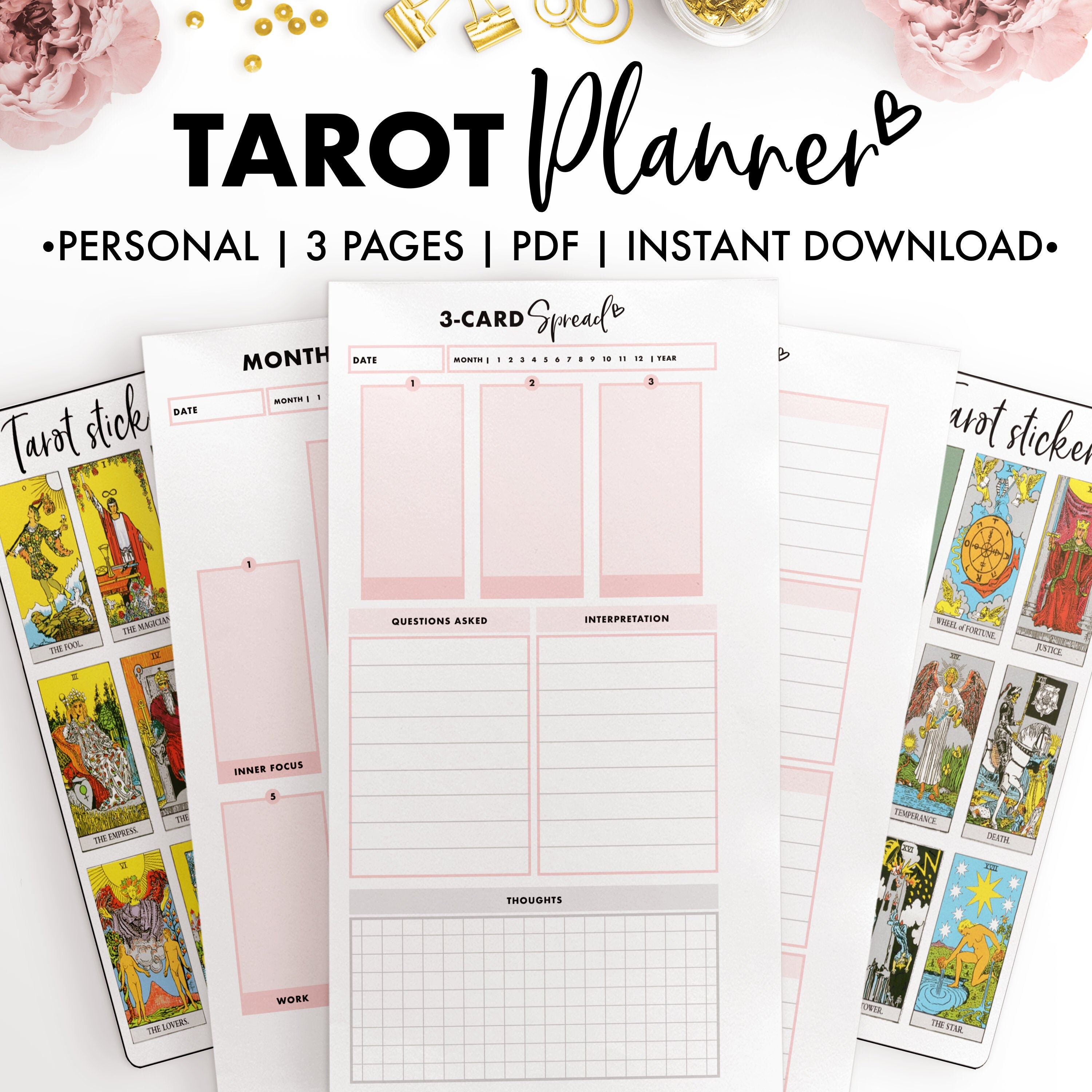 Personal Tarot Planner Etsy