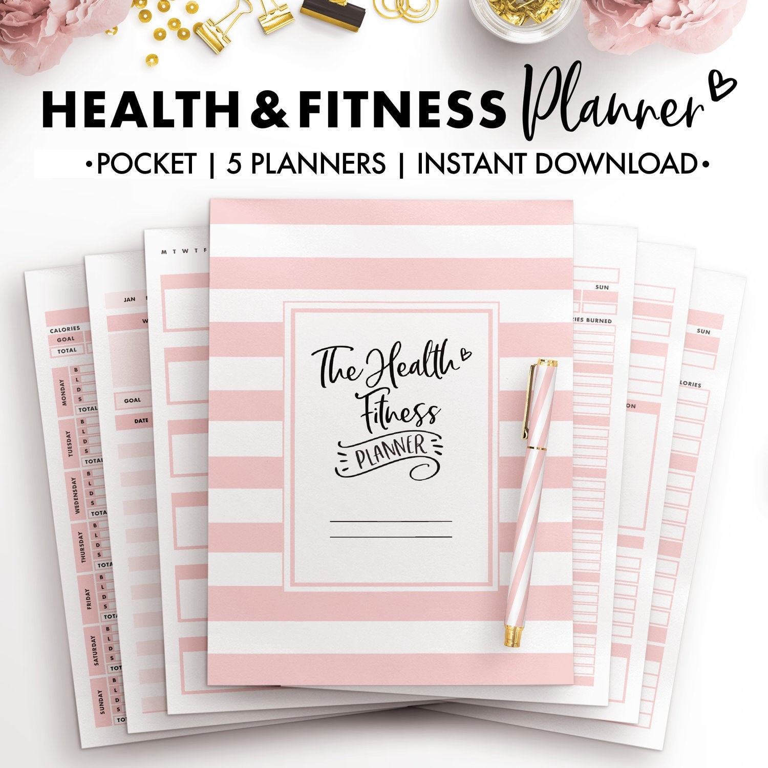 Pocket Health and Fitness Planner Etsy