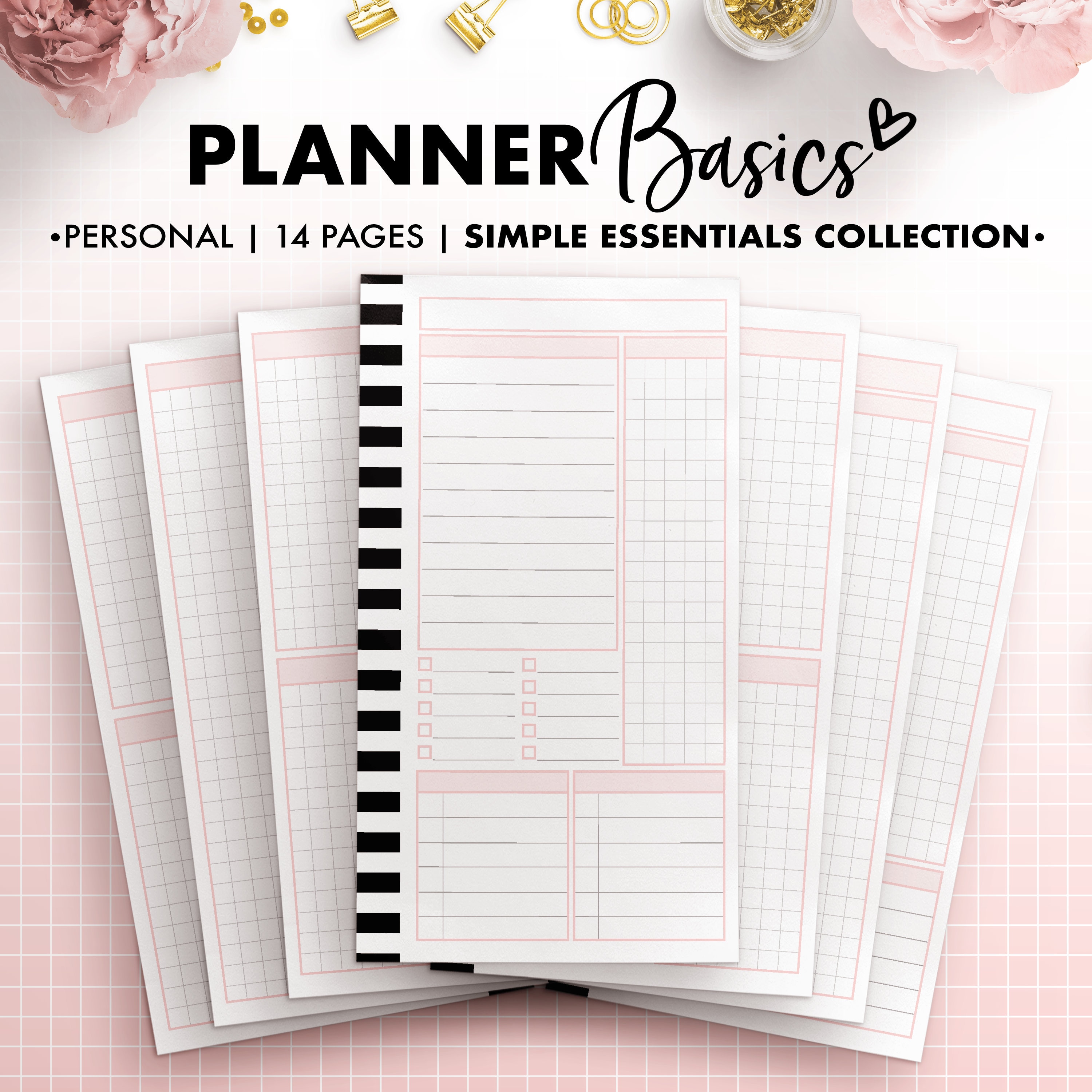 Personal Size Planner Basics Etsy UK Personal size planner basics etsy uk