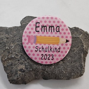Button school child 2024 personalized with name colors to choose from, 59 mm in size image 5