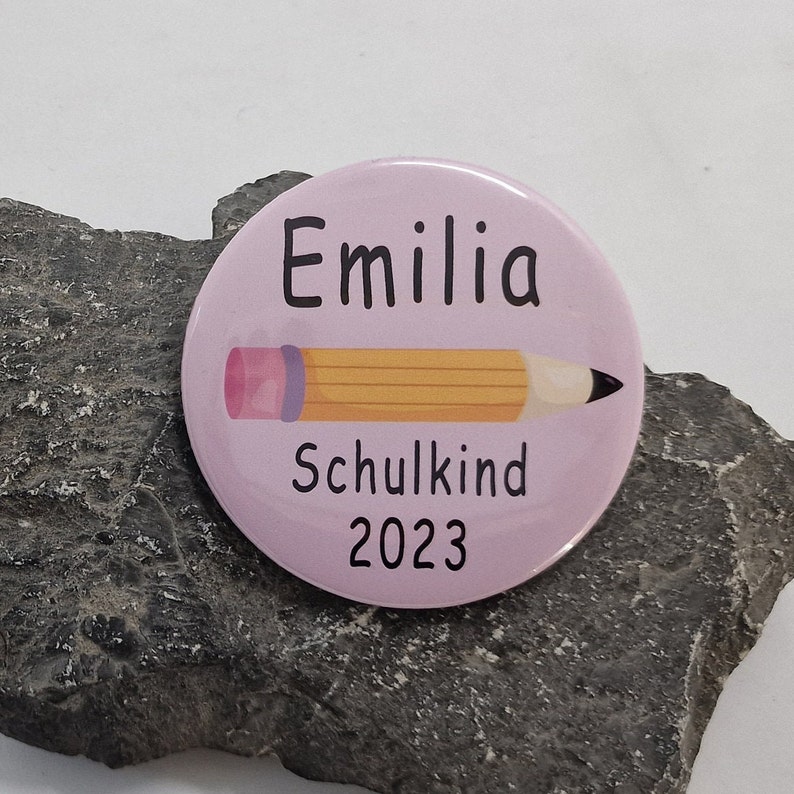 Button school child 2024 personalized with name colors to choose from, 59 mm in size image 8