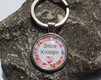 Keychain Best colleague with heart / Pendant / Farewell Colleague / Work / Birthday / Work colleague