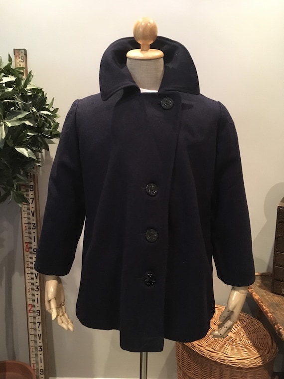 Vintage 1970s Military Navy Pea Coat