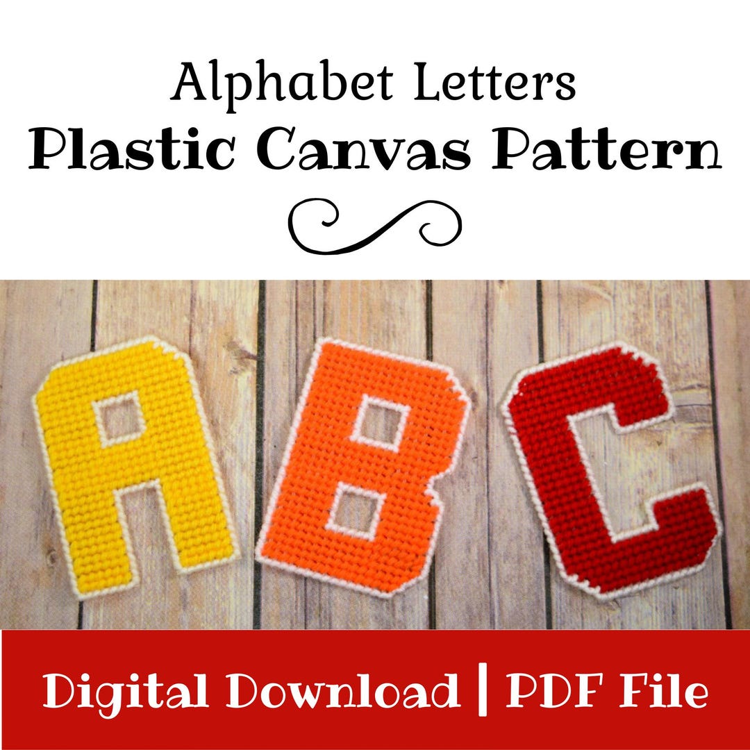 plastic canvas alphabet pattern ~ 26 plastic canvas letter patterns