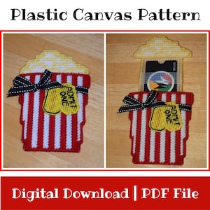 Porte-cartes en plastique, motif de toile, cadeau pour une soirée cinéma, seau de pop-corn, contient une carte-cadeau pour une salle de cinéma, cadeau pour adolescents et adultes