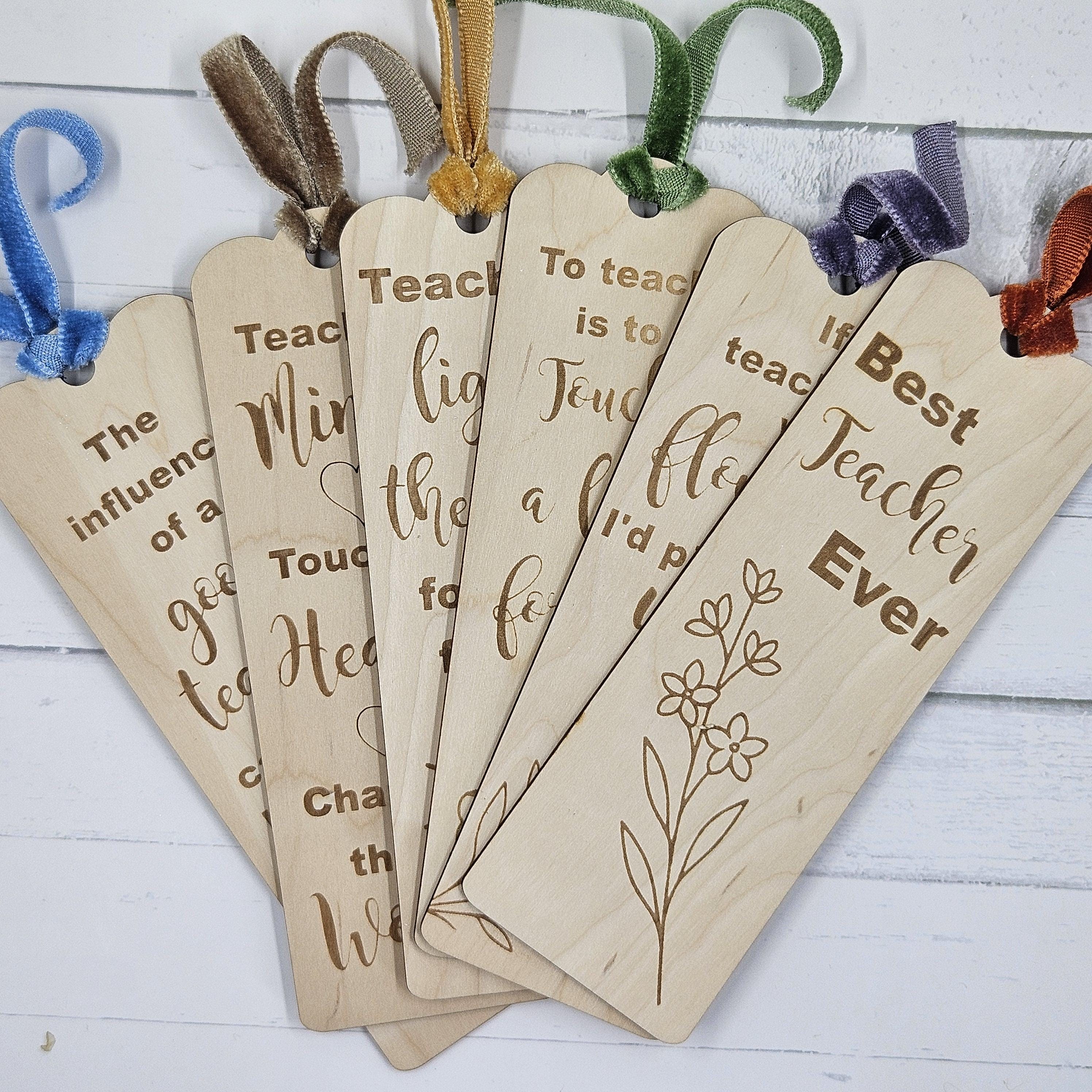 Laser Cut File - Set of 6 Teachers Bookmarks, Handmade Teacher ...