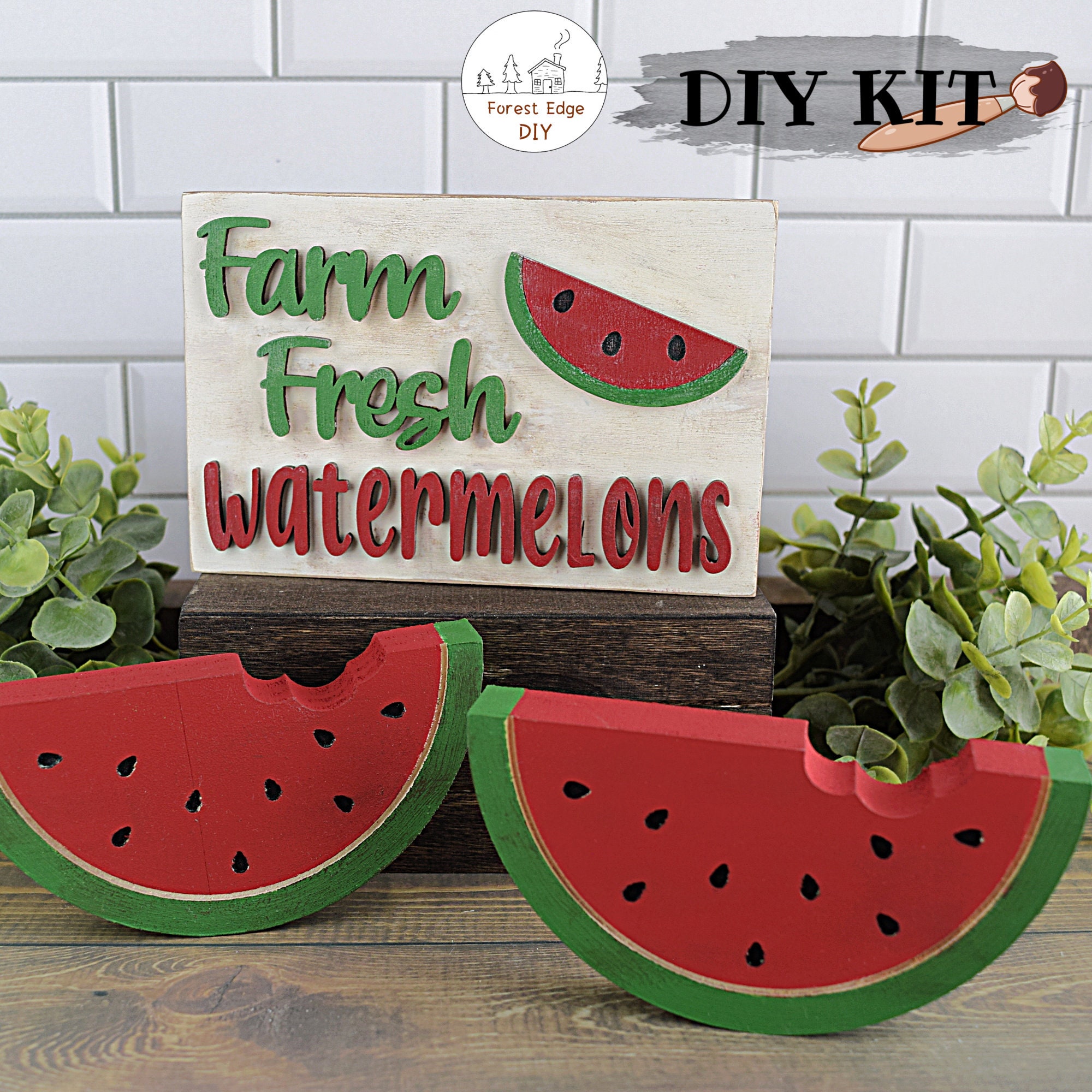 Wood Canvas Painting Watermelon Craft Kit for Kids DIY Kit Home
