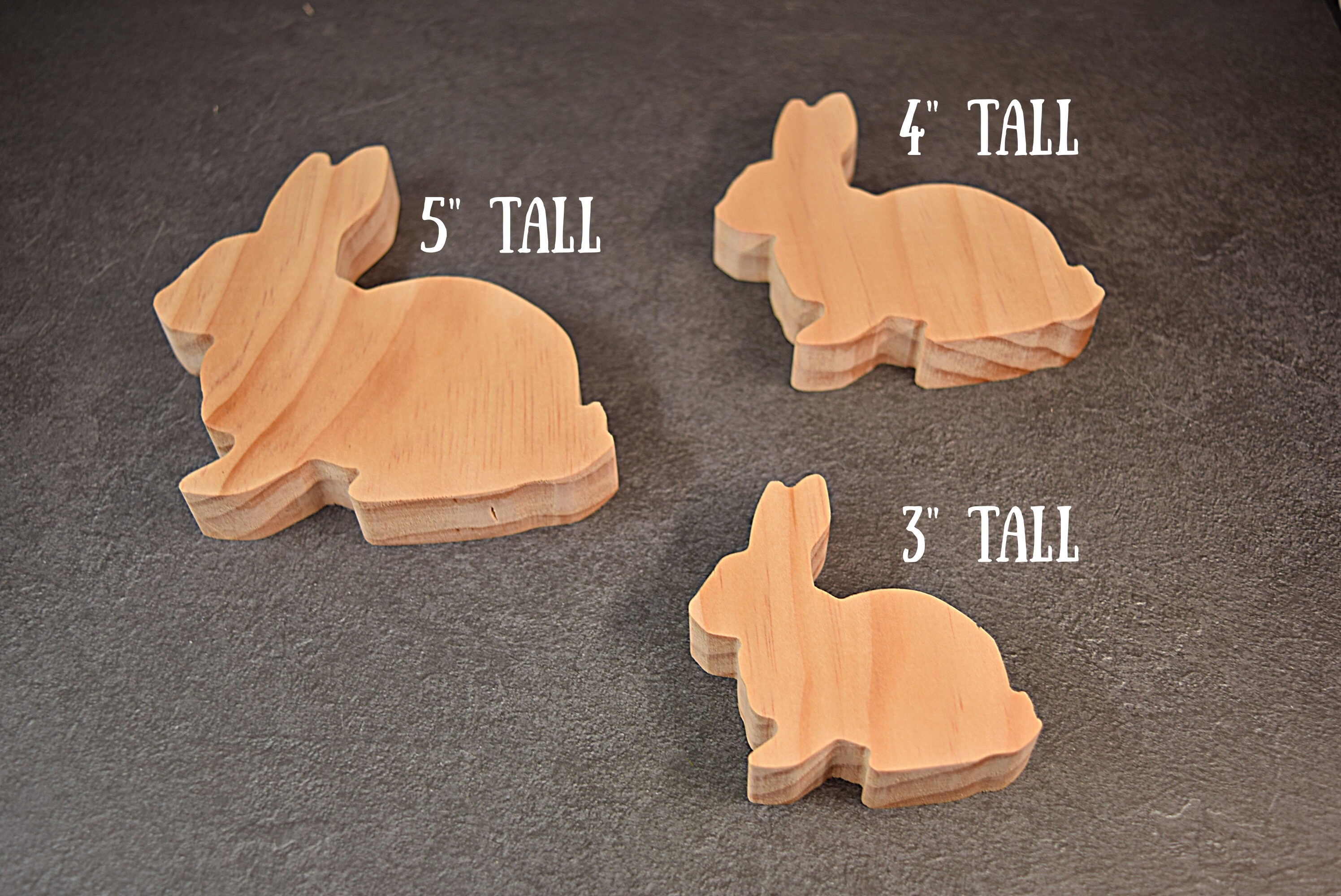 Unfinished Wood Bunny Shapes, Ready to Paint Rabbit Cutouts, DIY Wood