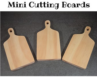 Set of 3 Unfinished Mini Cutting Boards, Small Cutting Board Blanks, Mini Charcuterie Boards, Blank Cutting Boards, Paintable Wood Cutouts