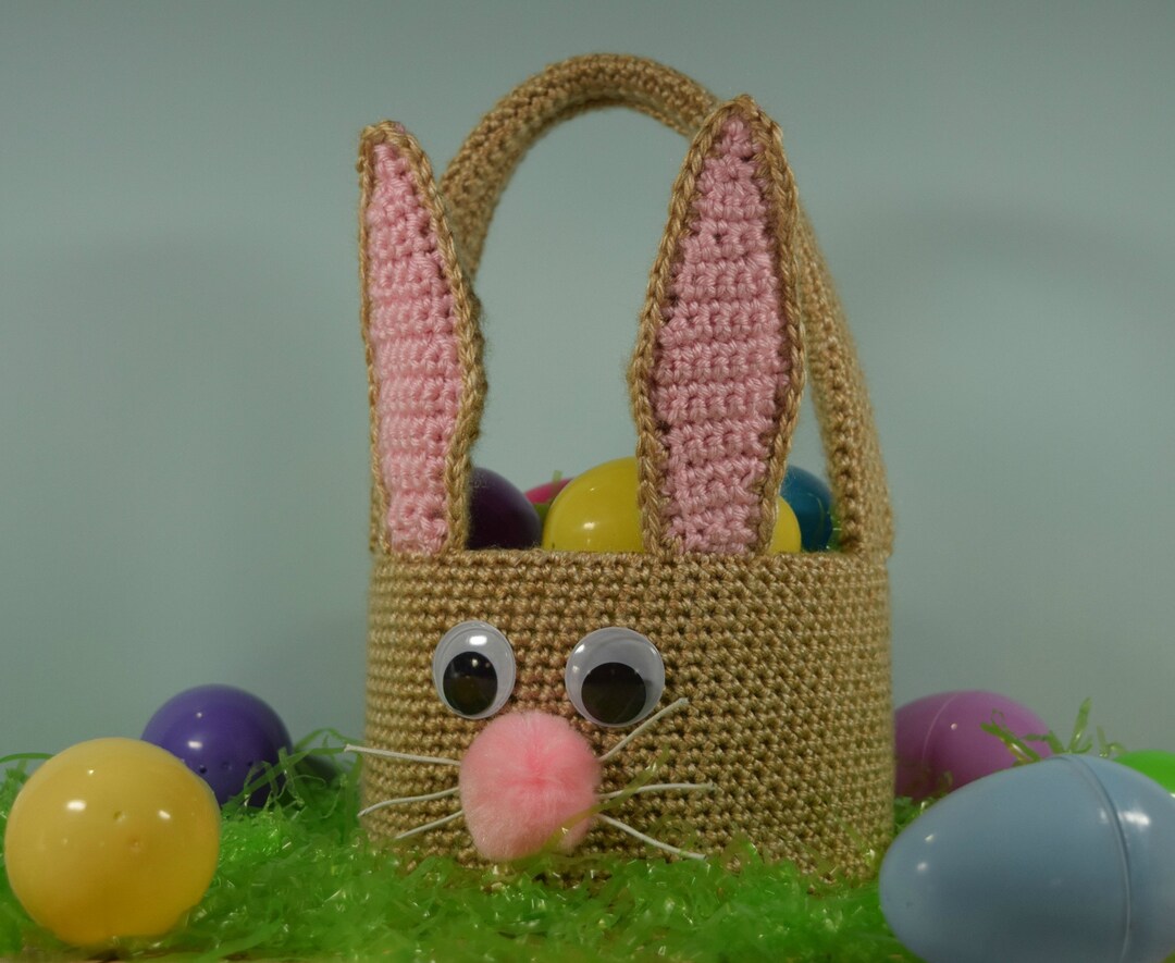 Easter Bunny Basket Crochet Pattern for Boys or Girls Instant PDF