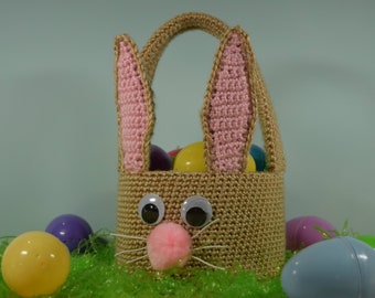 Easter Bunny Basket Crochet Pattern for boys or girls ~ Instant PDF download ~ Easter crochet pattern
