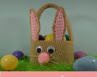 Easter Bunny Basket Crochet Pattern for boys or girls ~ Instant PDF download ~ Easter crochet pattern