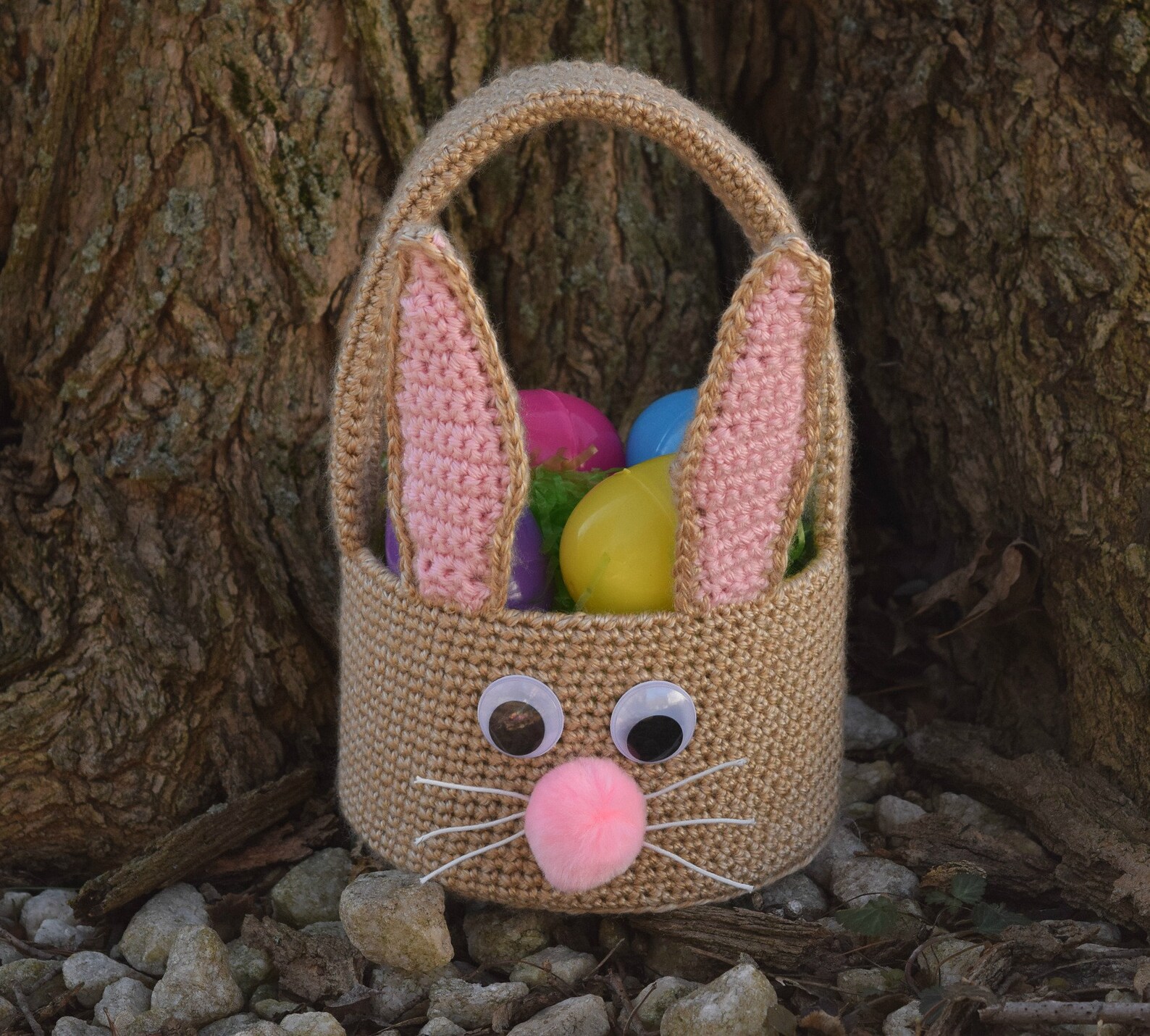 Easter Bunny Basket Crochet Pattern for Boys or Girls Instant PDF