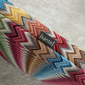 Coussin de chaise, coussin de siège en tissu d&#39;ameublement à motif zigzag, coussin de chaise ou coussin de banc sur mesure