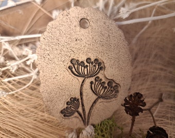 Ceramic Easter egg with dandelion