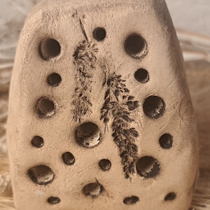 Handmade ceramic bee stone