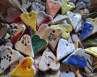 20 kleurrijke keramische harten