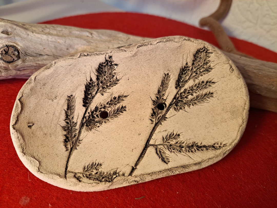 Ceramic Soap Dish With Grasses. A Handformed Unique Piece for Etsy