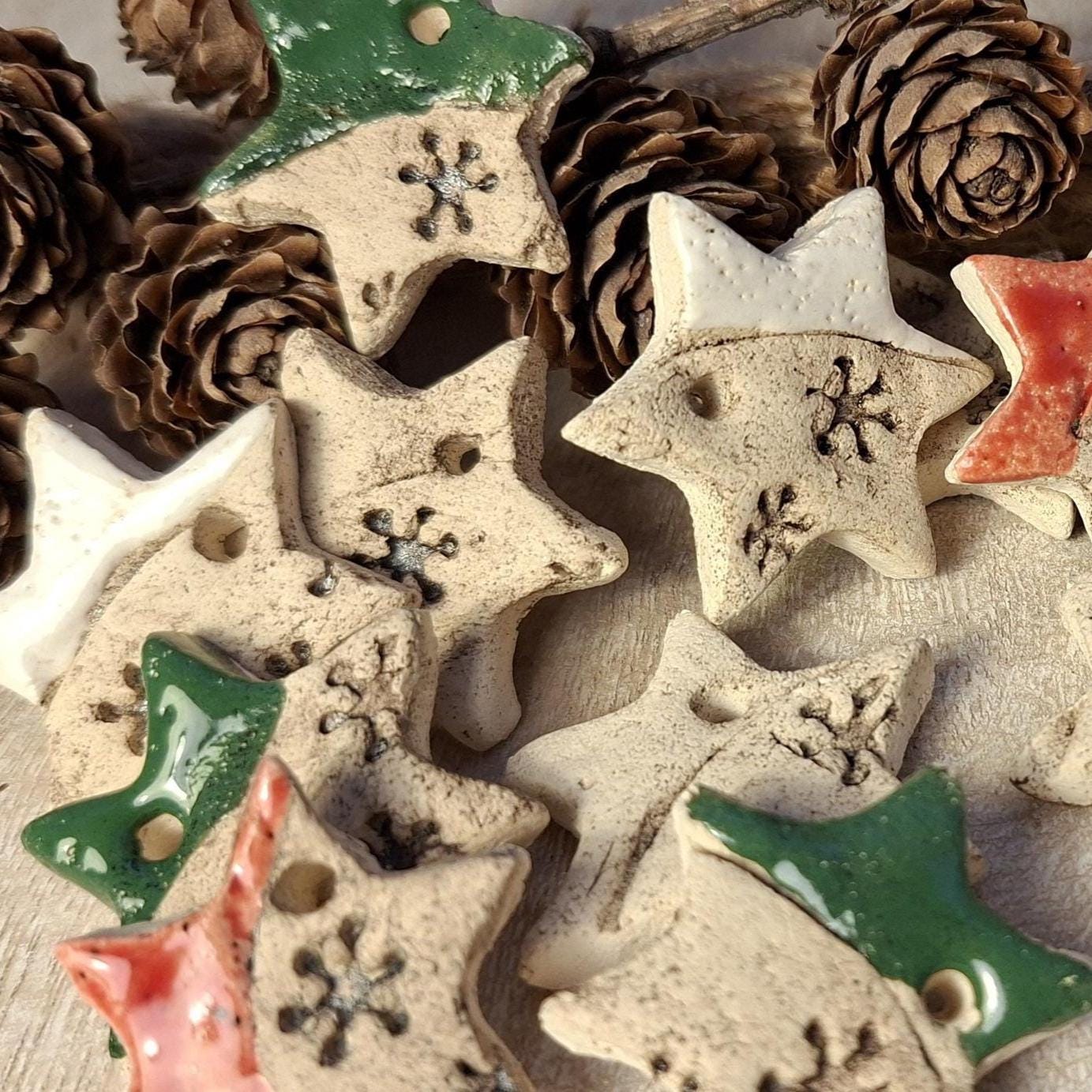 Keramiksterne weihnachtsdeko - Etsy.de