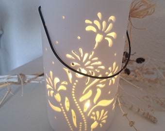 Porcelain lantern with LED