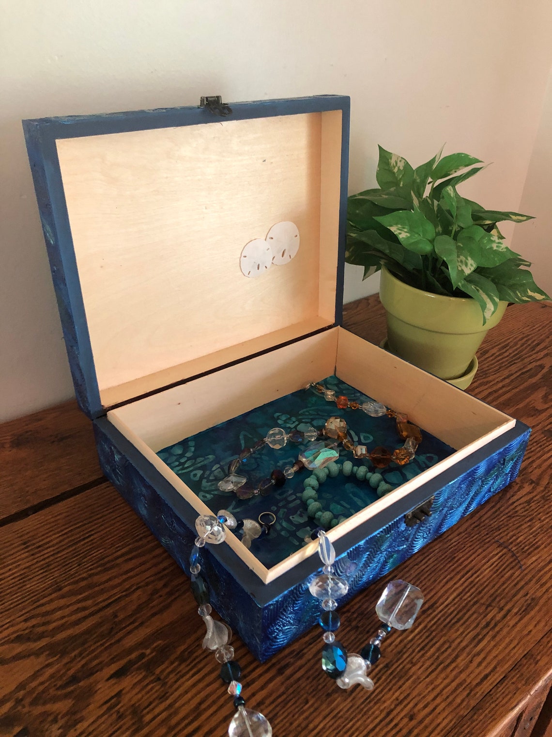 Keepsake Jewelry Box Wood Box Turtles Ocean Handcrafted Etsy