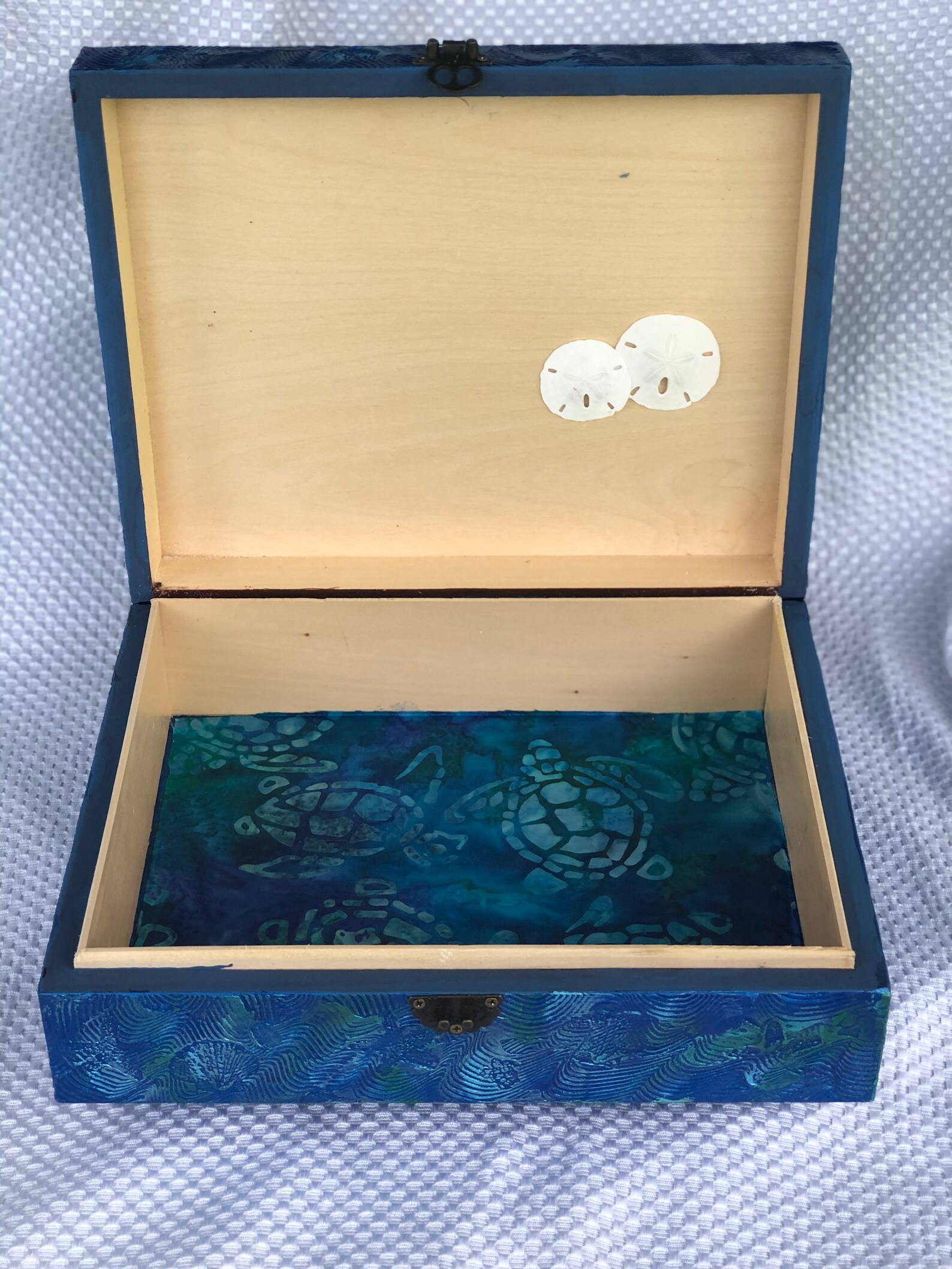 Keepsake Jewelry Box Wood Box Turtles Ocean Handcrafted Etsy