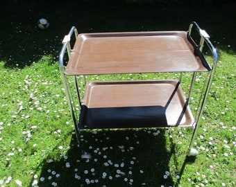 Dinette, Serving trolley, Pressalit, Bar trolley, 60s, 70s, vintage, Foldable, Side table