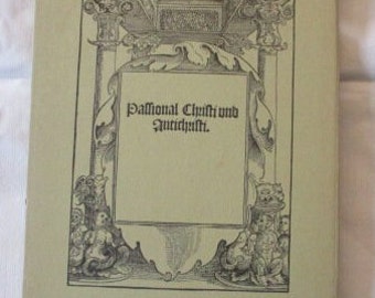 Book, Passionati Christi and Antichristi, Lucas Cranach, church, religion, drawings, rare, rare