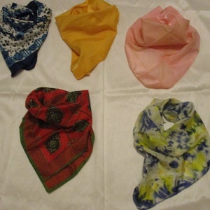 5 vintage Schals / Nicki-Tücher Bandanas Bild 1