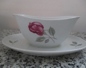 Sauciere Rose Wunsiedel Porzellan Schale vintage german bavarian