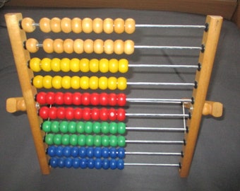 großer Abacus, vintage, rechnen, Holz, Lernen, Lernspielzeug, vintage,