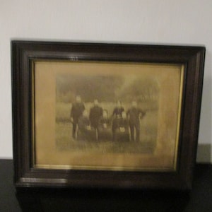 1900 sepia picture frame patina vintage original antique family photo ca