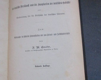 Book, German Poetics, 1881, poems, vintage, Kirchheim, antiquarian, literature, history