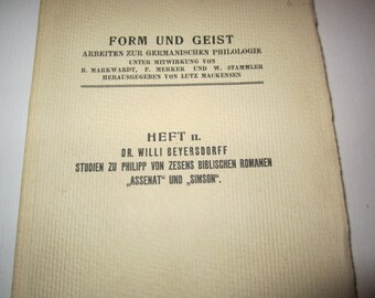 altes Buch Form und Geist 1928 rar