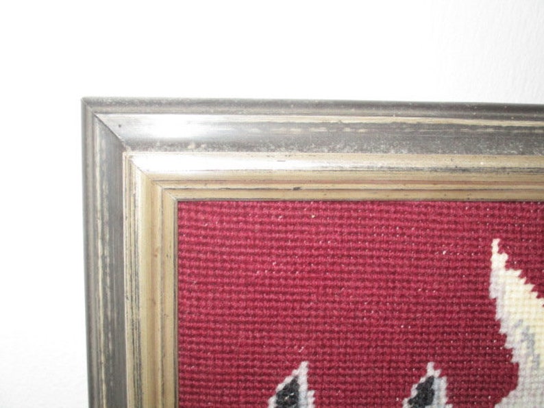 Stick image horses in wooden frame image embroidered handmade frame germman image 3