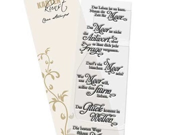 Clear Stamps - Weise Worte am Meer KK-0156 - Karten-Kunst Deutsche Text-Stempel Scrapbooking Maritim Worte Sprüche Zitate