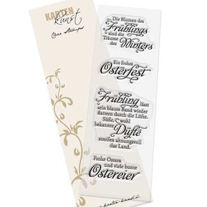 Deutsche Text-Stempel Clear Stamps Scrapbooking Sprüche zu Ostern und Frühjahr - Karten-Kunst Weise Worte "Frühling" KK-0016