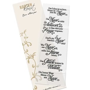 Timbri trasparenti - Wise Words by the Sea KK-0156 - Card Art Timbri di testo in tedesco Scrapbooking Parole marittime Proverbi Citazioni