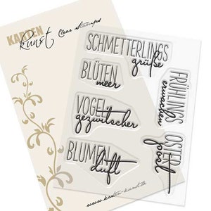 Clear Stamps - Capri Frühlingserwachen KK-0052 - Deutsche Text-Stempel Scrapbooking Karten-Kunst Frühling Worte & Sprüche