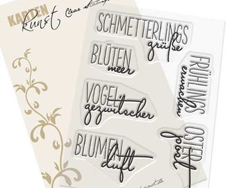 Clear Stamps - Capri Spring Awakening KK-0052 - German Text Stamps Scrapbooking Card Art Spring Words & Sayings