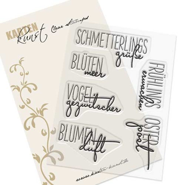 Clear Stamps - Capri Spring Awakening KK-0052 - German Text Stamps Scrapbooking Card Art Spring Words & Sayings