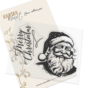Tampons transparents - Père Noël KK-0253 - Carte Art Scrapbooking Texte Timbre Motif Timbre Mots Énonciations Anglais Noël