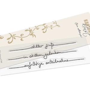 Tampons transparents – Ensemble de lettrage en deuil silencieux KK-0252 – Art de la carte Scrapbooking Tampon texte Mots et dictons Condoléances de sympathie allemande