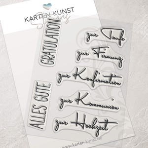 Stempel Taufe, Konfirmation, Kommunion, Firmung und Hochzeit Clear Stamps KK-0035 Kirchliche Feste & Glückwünsche Deutsche Textstempel