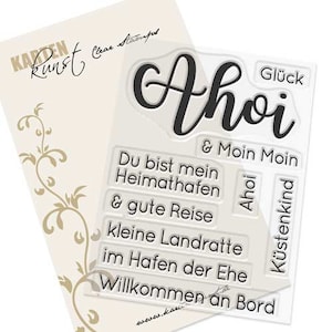 Tampons transparents - Huge Wishes Ahoy KK-0195 - Card Art Scrapbooking Tampon texte Mots et dictons Maritime allemand