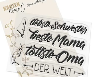 Clear Stamps - For the greatest women in the world KK-0191 - Card Art Scrapbooking Text Stamp Mother's Day Words & Sayings German