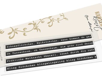 Clear Stamps - Christmas Banners KK-0224 - Card Making Scrapbooking Text Stamps Winter & Snow German Christmas Carols