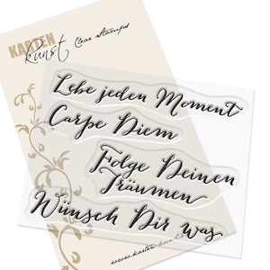 Clear Stamps - Big Words Carpe Diem KK-0235 - Card Art Scrapbooking Text Stamps Words & Sayings German